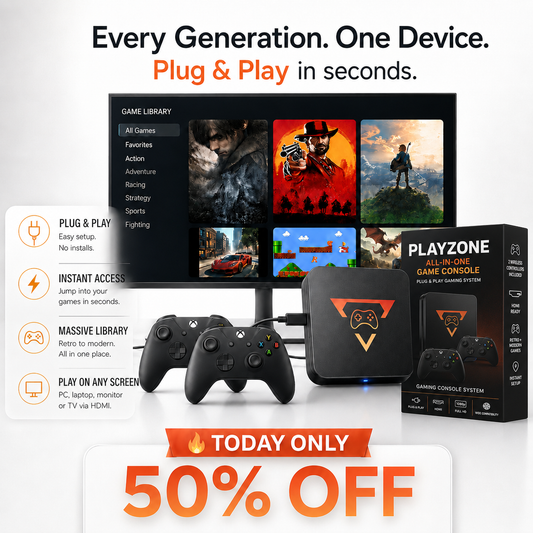 All-in-One Gaming System – Plug & Play in Seconds Playzone™