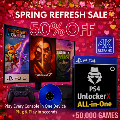 Unlock the Full PS4 Power — Infinite Games + All Retro Classics with UnlockerX™