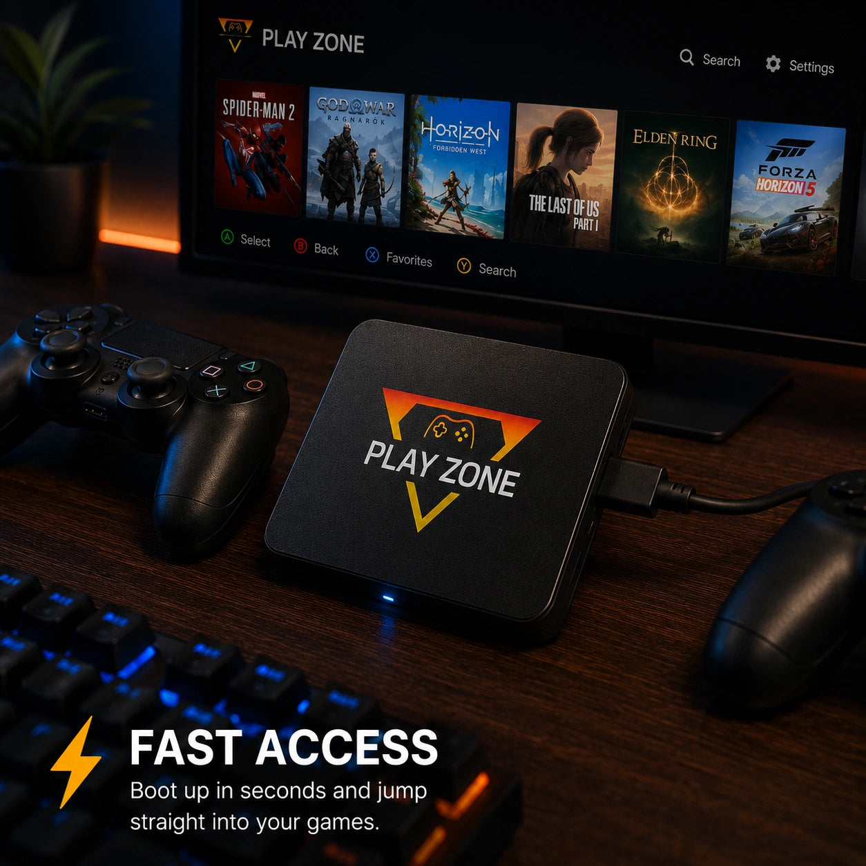 All-in-One Gaming System – Plug & Play in Seconds Playzone™