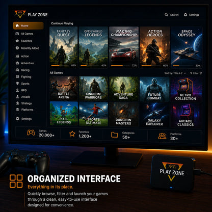 All-in-One Gaming System – Plug & Play in Seconds Playzone™